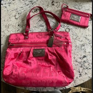 Coach hot pink shoulder bag!